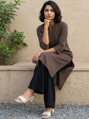 Coffee Brown Straight Kurta