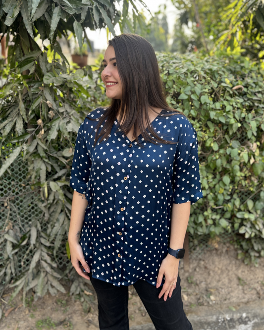 Bandhini Modal silk Shirt