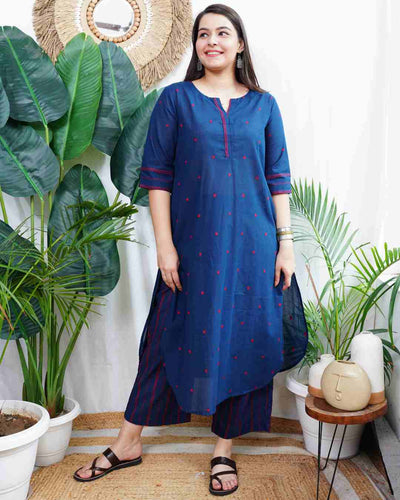 Dark blue south cotton coord set