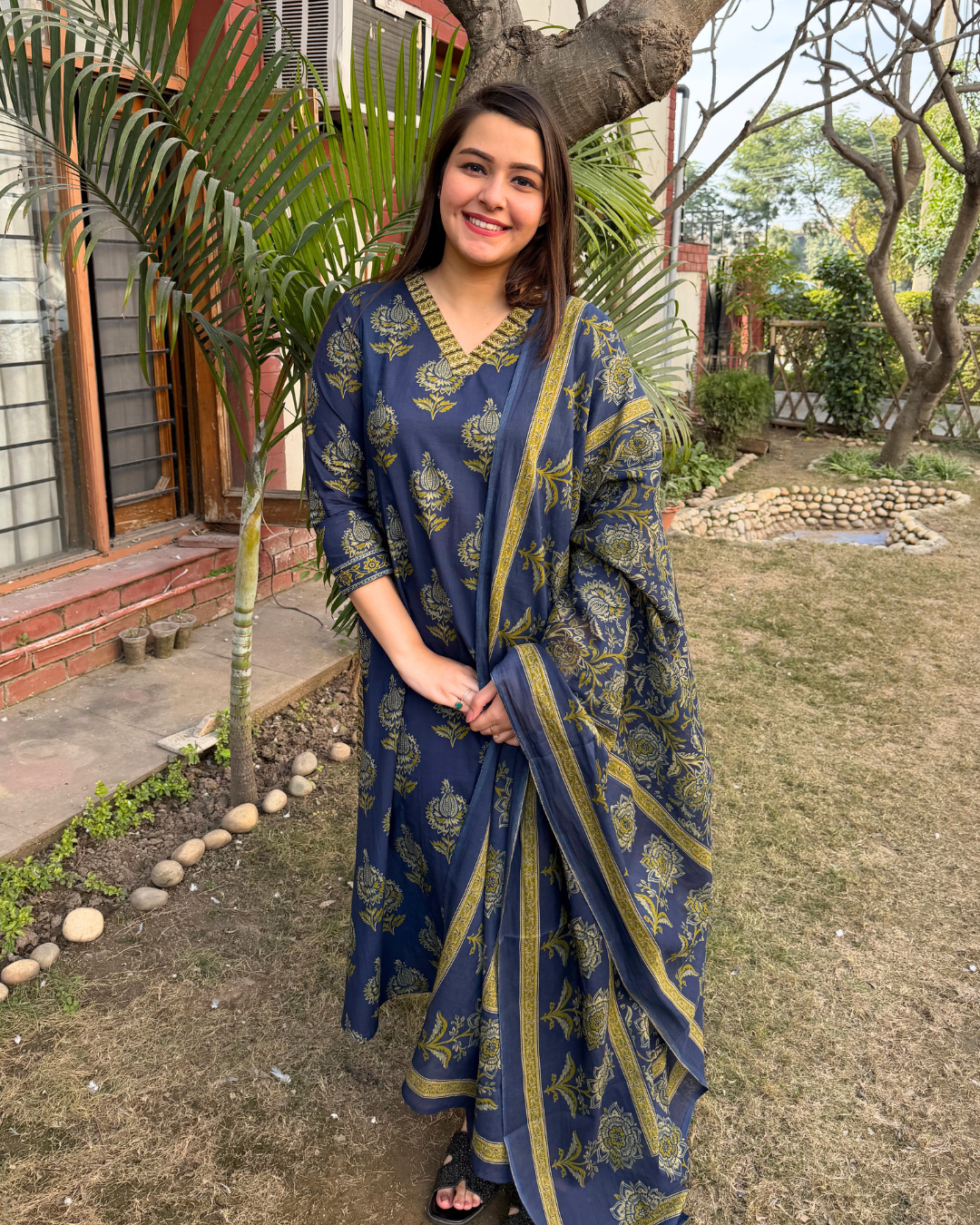 Indigo Buta Full suit set