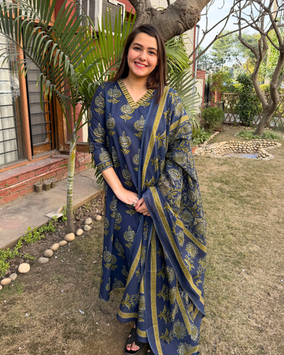 Indigo Buta Full suit set