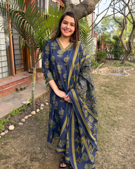 Indigo Buta Full suit set