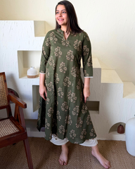 Mehendi Green Aline Kurta