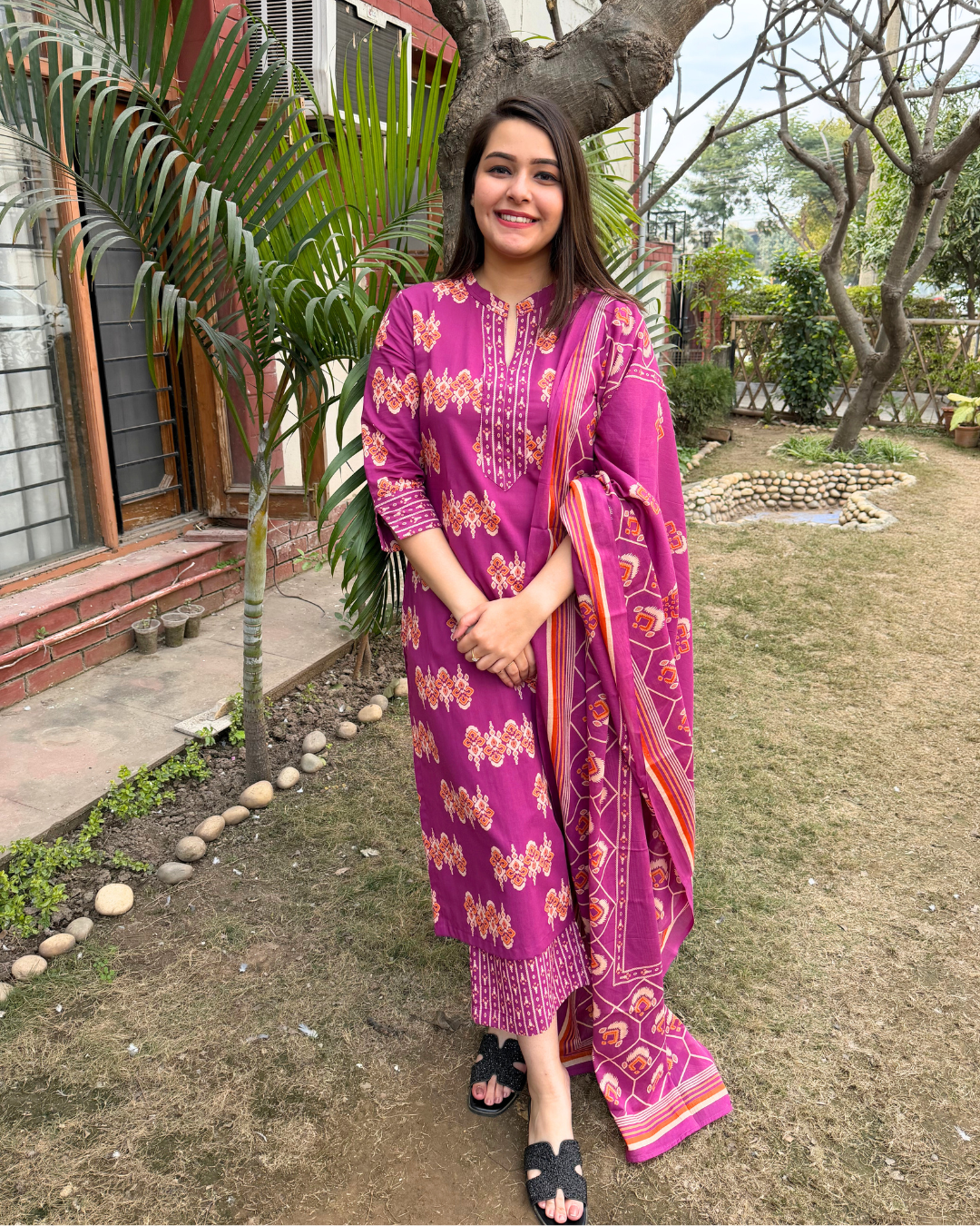 Magenta Rose full suit set