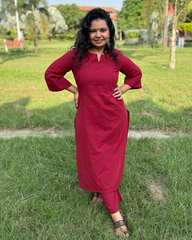 Red buti coord set
