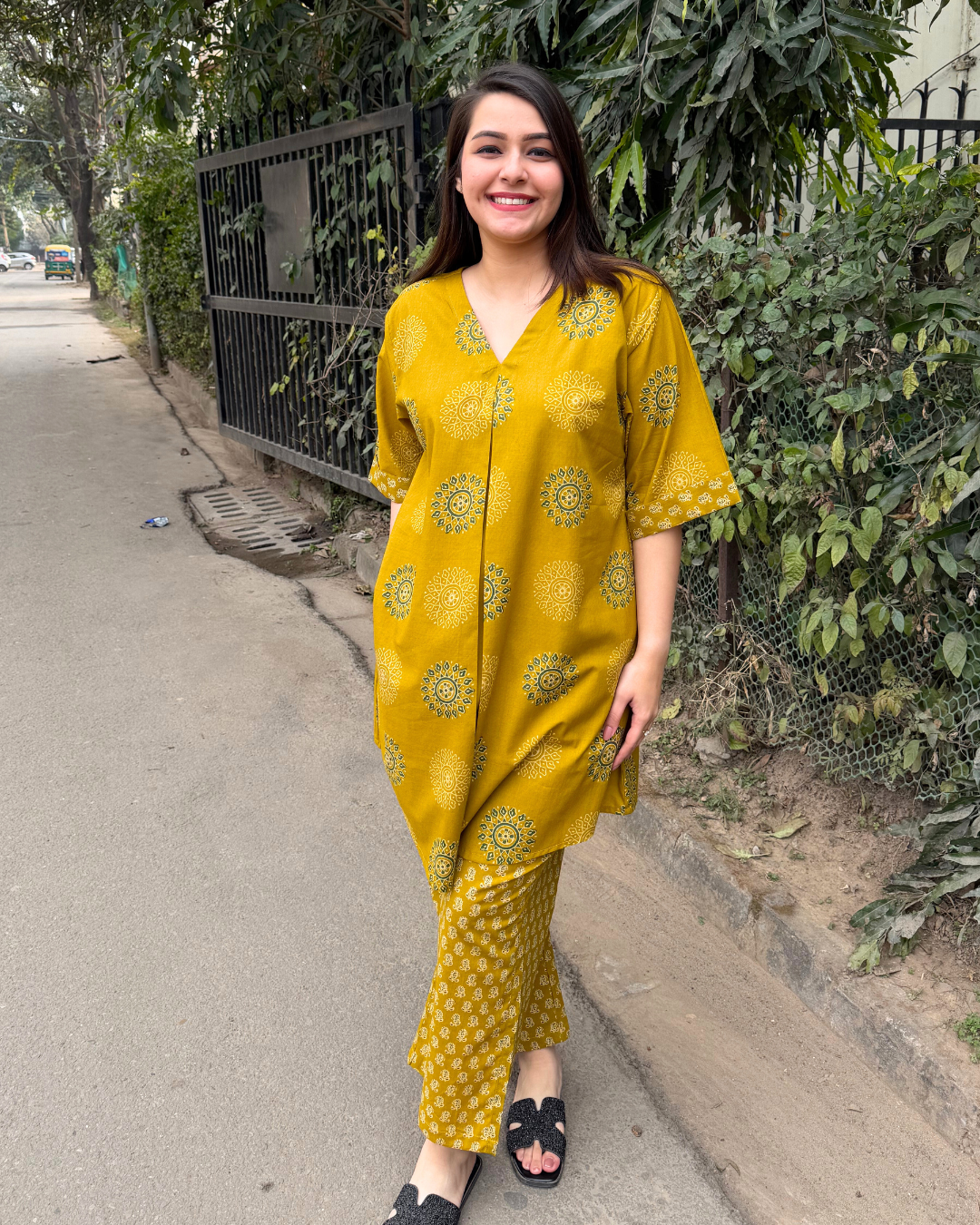 Mustard circle coord set