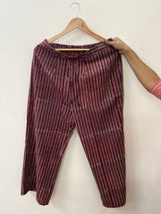 maroon lines palazzo - MYSANSKRITAM