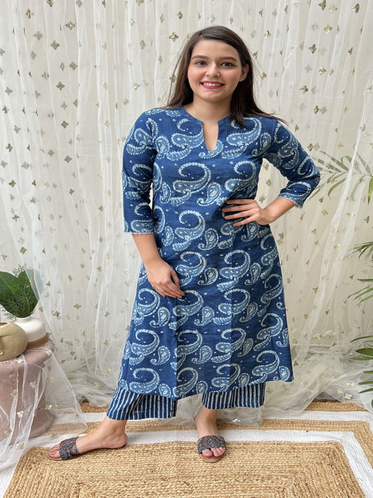 Indigo Ambi Coord set - MYSANSKRITAM