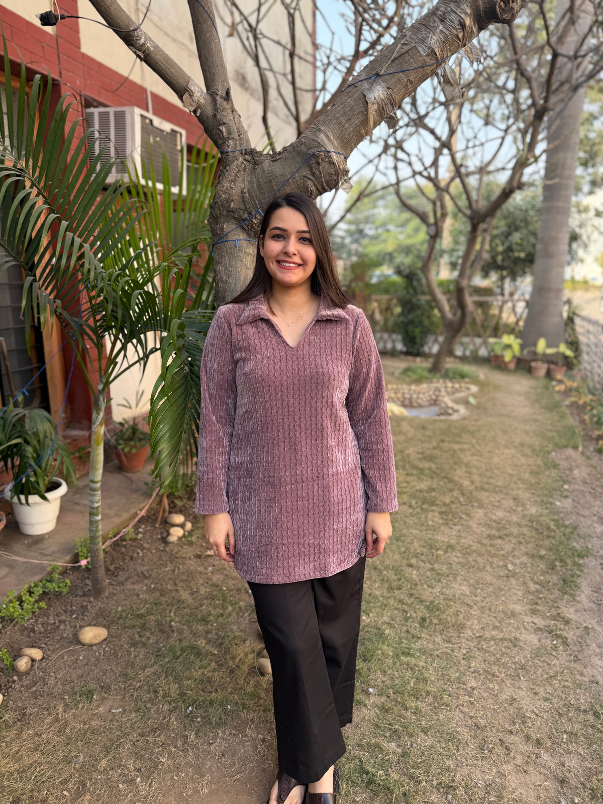 Dark lavender Imported top