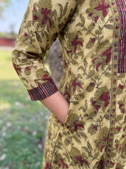 Mehendi Floral Jaal Aline coord set