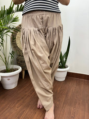 Beige overall elastic salwar