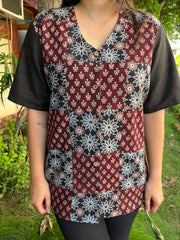 Black Multi patch shirt - MYSANSKRITAM