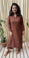 Light brown Woollen Kurta - MYSANSKRITAM