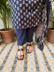 Dark blue floral Suit Set