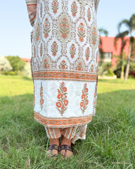 Kesari Handblock print suit set