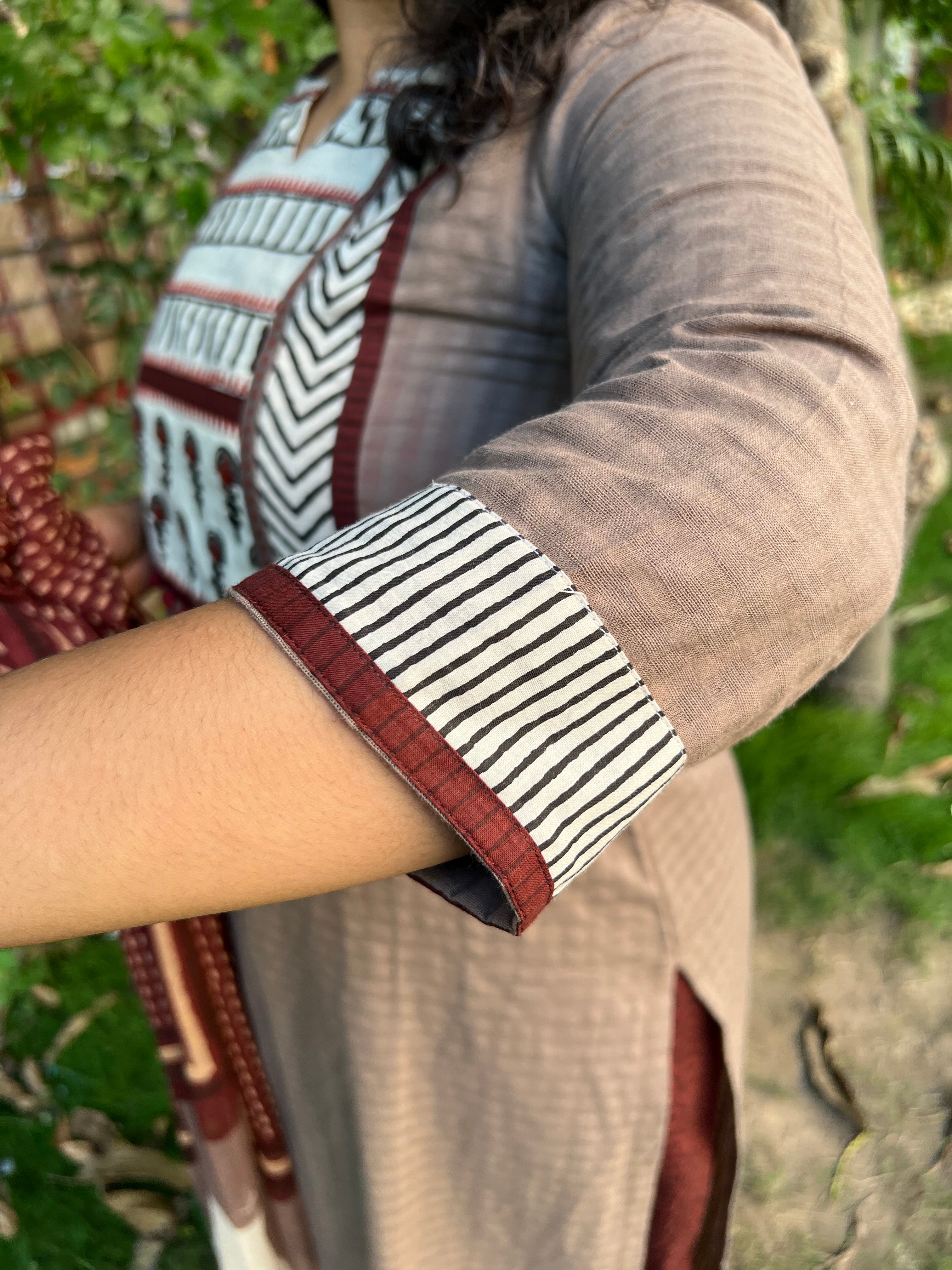 Mouse Brown Yoke Full suit set - MYSANSKRITAM