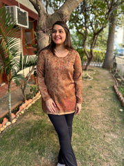 Brown Ambi woollen short kurti