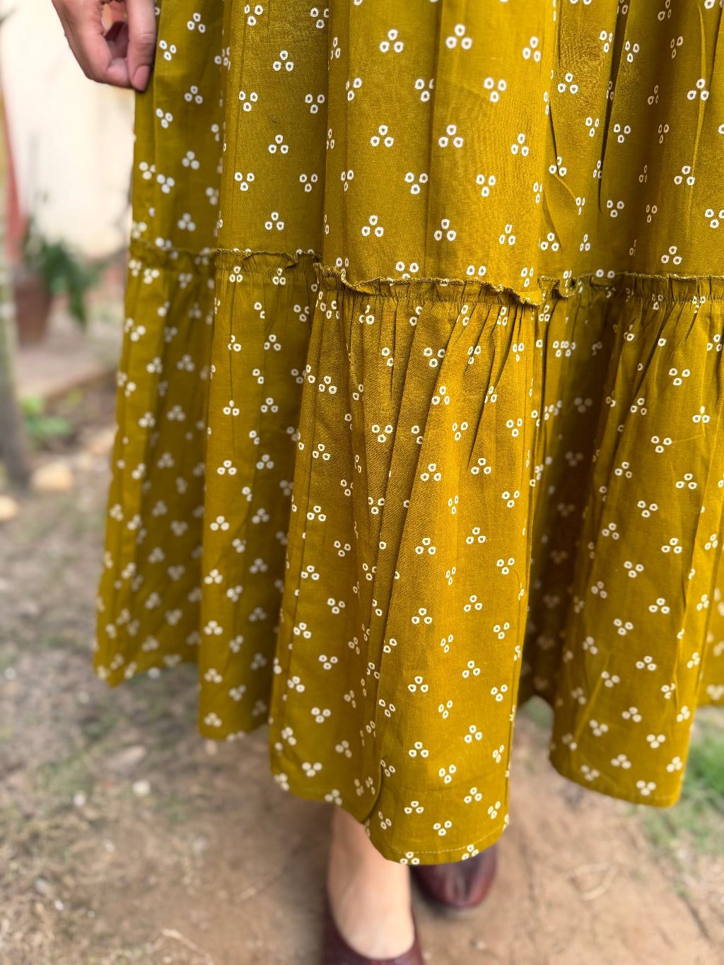 Mehendi Bandhini Dress details by MySanskritam