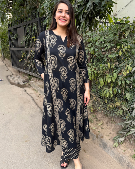 Black Ambi A-line coord set