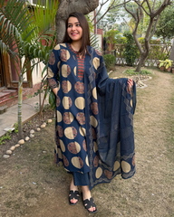 Indigo circle designer full suit set