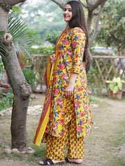 Mustard yellow cotton suit set