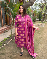 Magenta Rose full suit set