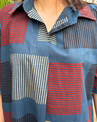Blue Checks easy breezy kurti top