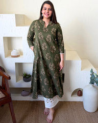 Mehendi Green Aline Kurta