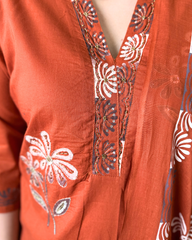 Saffron Block flower suit set