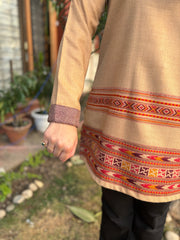 Beige Kullu woollen Kurti