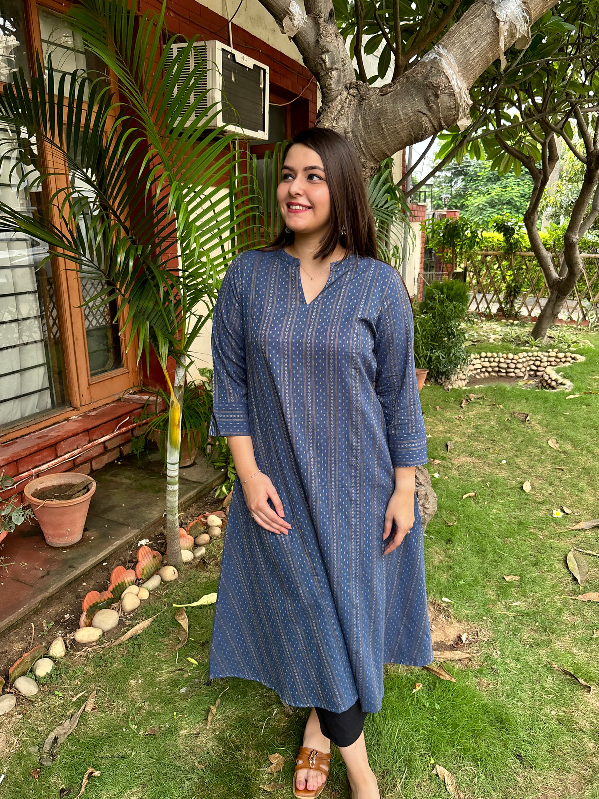 Ink blue south cotton Aline Kurta