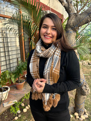 brown checks Muffler