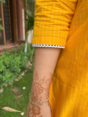 Yellow lines kurta only - MYSANSKRITAM