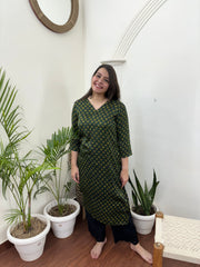 Green rose modal kurta duppata set