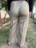 Beige woollen palazzo - MYSANSKRITAM