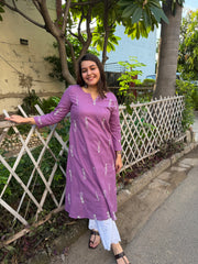 Lavender big ambi aline kurta