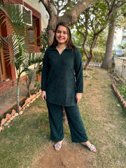 Emerald green coord set (woollen)