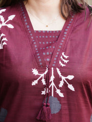 Wine Big Buta suit set