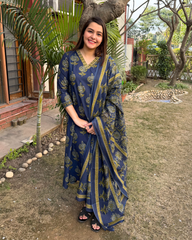 Indigo Buta Full suit set