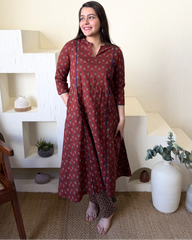 Maroon buti coord set