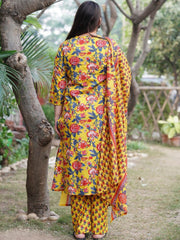 Mustard yellow cotton suit set