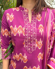 Magenta Rose full suit set