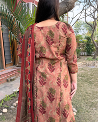 Rust Buta Sanganeri full suit set