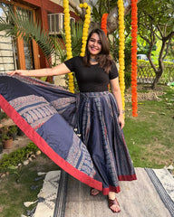 2 Print Kali skirt (Indigo)