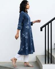 Indigo Slub Aline Kurta
