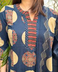 Indigo circle designer full suit set