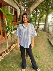 Indowestern Cotton free flow top - MYSANSKRITAM