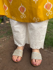 Mustard Ikkat print co-ord set
