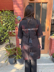 Midnight Mehfil Booti Top from the back by Sanskritam
