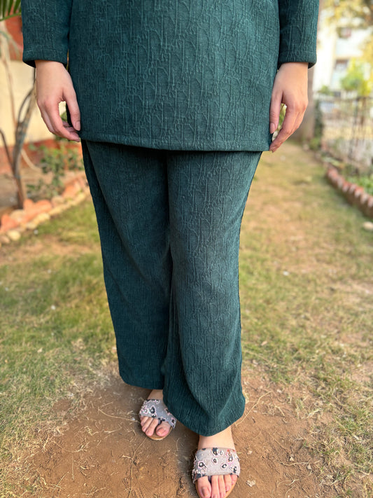 Bottle green Imported Woollen palazzo
